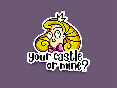 Cheeky Princess character girl character illustration mascot princess sticker vector