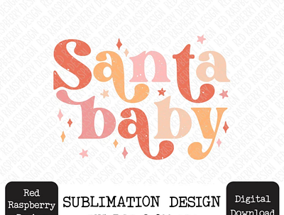 Santa Baby PNG, Muted Christmas Typography Sublimation app branding design graphic design illustration logo typography ui ux vector