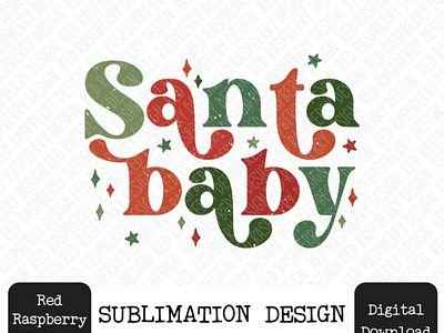 Santa Baby PNG, Traditional Santa Christmas Sublimation