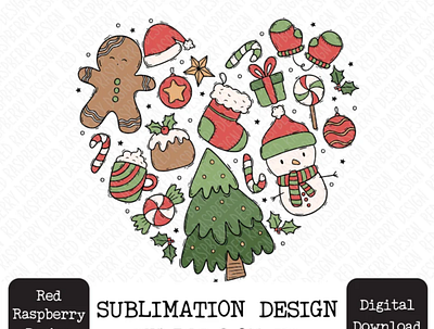 Love Christmas PNG Sublimation, I Heart Christmas PNG app branding design graphic design illustration logo typography ui ux vector