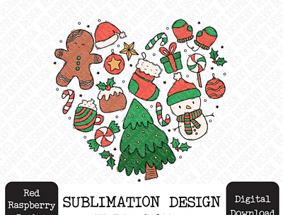 Love Christmas PNG Sublimation, I Heart Christmas PNG app branding design graphic design illustration logo typography ui ux vector