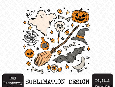 Halloween Doodles PNG, Love Halloween Sublimation app branding design graphic design illustration logo typography ui ux vector