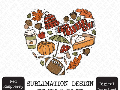 Love Fall Pumpkin Leaves PNG Sublimation app branding design graphic design illustration logo typography ui ux vector