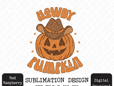 Howdy Pumpkin PNG Sublimation, Fall Pumpkin PNG