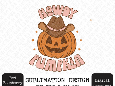 Howdy Pumpkin PNG Sublimation, Fall Pumpkin PNG