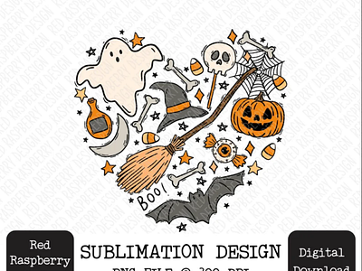 Love Halloween PNG, Cute Love Halloween Sublimation