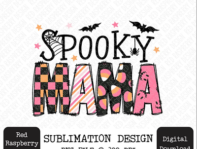 Spooky Mama PNG,Cute Halloween PNG,Pink Mama Halloween app branding design graphic design illustration logo typography ui ux vector