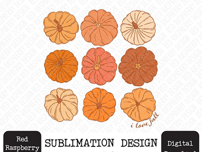 Fall Pumpkin Stack PNG Sublimation, I Love fall PNG app branding design graphic design illustration logo typography ui ux vector