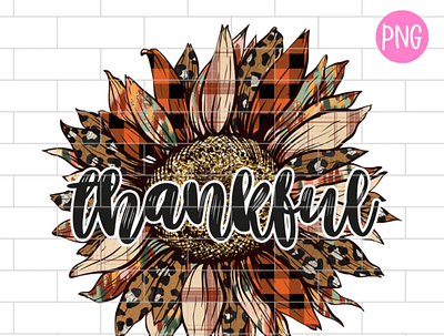 Thankful Sunflower PNG, Hello Fall, Plaid app branding design graphic design illustration logo typography ui ux vector