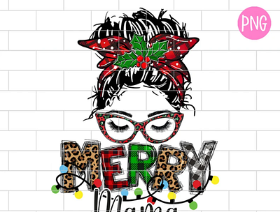 Christmas Merry Mama PNG, Merry Christmas Mom app branding design graphic design illustration logo typography ui ux vector