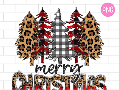 Merry Christmas PNG, Christmas Trees Sublimation app branding design graphic design illustration logo typography ui ux vector