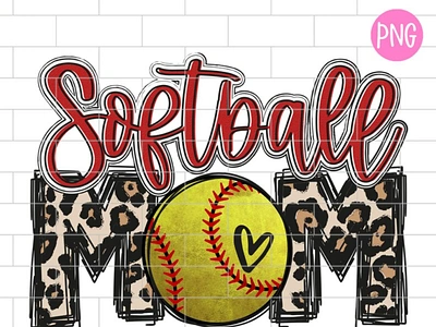 Softball Mom PNG, Sublimation Design Downloads app branding design graphic design illustration logo typography ui ux vector