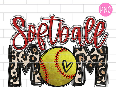 Softball Mom PNG, Sublimation Design Downloads app branding design graphic design illustration logo typography ui ux vector