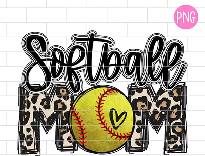 Softball Mom Black PNG, Sublimation Design Downloads app branding design graphic design illustration logo typography ui ux vector