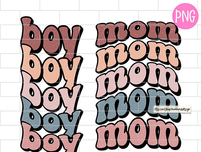 Boy Mom PNG, Boy Mama, Wavy Sublimation Design app branding design graphic design illustration