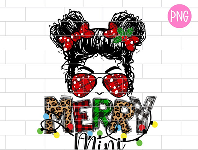 Merry Mini Christmas PNG, Merry Christmas Girl app branding design graphic design illustration logo typography vector