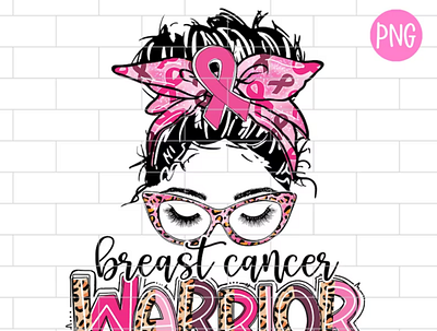 Breast Cancer Warrior PNG, Pink Ribbon app branding design graphic design illustration logo typography vector