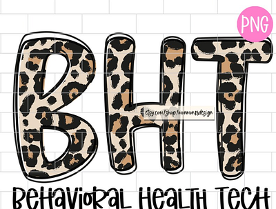 BHT Behavioral Health Tech PNG, Leopard app branding design graphic design illustration logo typography ui