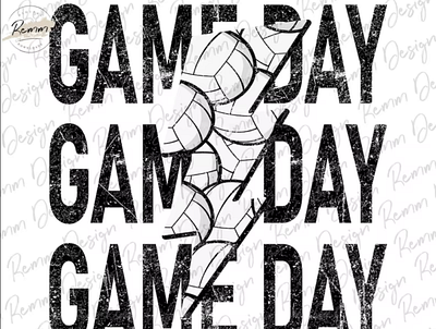 Game Day Volleyball Lightning Bolt Png 3d animation app branding design graphic design illustration logo ui vector