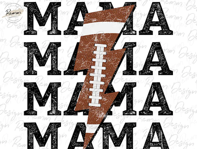 Football MAMA Png, Game Day Mom Bolt Png 3d animation app branding design graphic design illustration logo ui vector