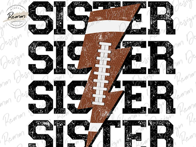 Football Sister Png, Game Day Bolt Png