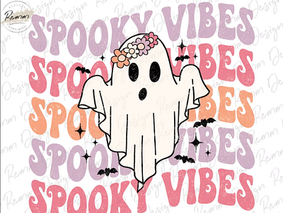 Spooky Vibes Png, Halloween Png, Cute Ghost Png 3d animation app branding design graphic design illustration logo ui vector