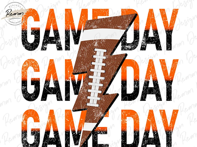 Game Day Football Lightning Bolt Png