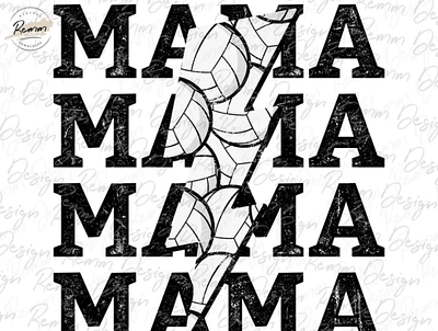 Volleyball MAMA Png, Volleyball Mom Bolt Png animation app branding design graphic design illustration logo