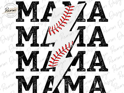 Baseball MAMA Png, Game Day Mom Bolt Png