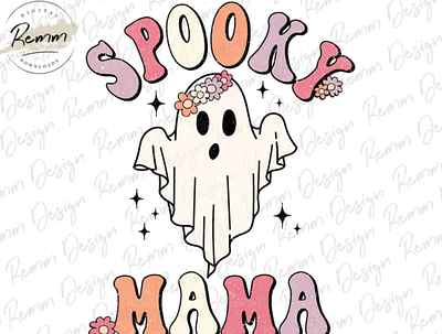 Spooky Mama Png, Cute Ghost Png, Fall Png animation app branding design graphic design illustration logo ui ux vector