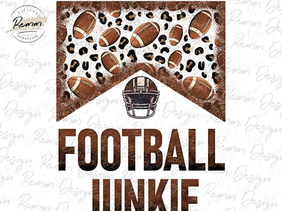 Football Junkie Png Design, Leopard, Western Png