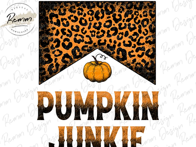 Pumpkin Junkie PNG, Western Png, Leopard Print