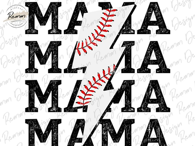 Baseball MAMA Png, Game Day Mom Bolt Png