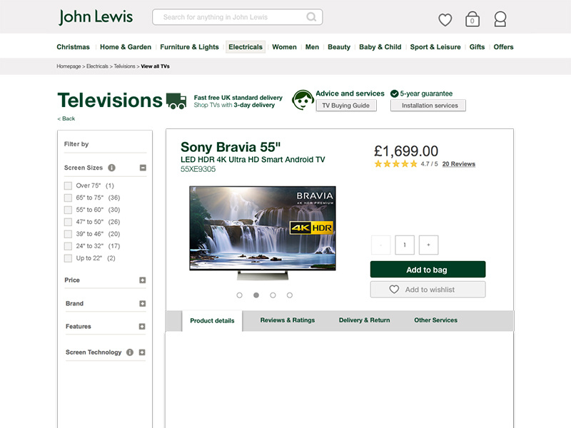 5 year guarantee tv john lewis