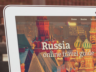 Russia Travel Guide: Responsive Website Design clean color moscow portal red russia tourism travel typography ui webdesign website design