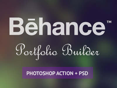 Behance Portfolio Builder atn behance blurred builder design freebie photoshop photoshop actions portfolio psd showcase tool