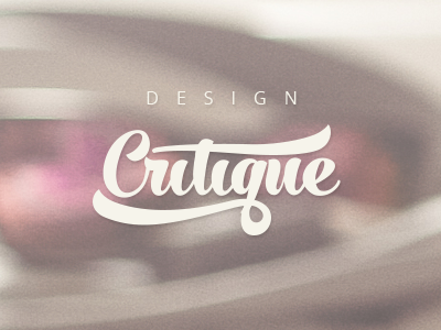 Design Critique blur branding calligraphy clean critique design logo purple simple typography white wip
