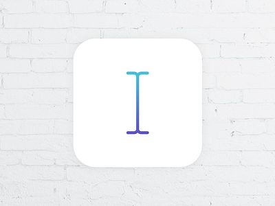 Ink Logo clean cursor gradient icon ios ios8 light logo minimal simple type white