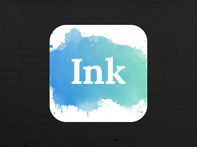 Ink Logo clean ink light minimal simple splash watercolor white