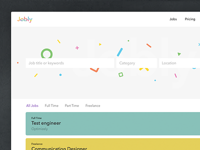Job Board Design board clean colours design job jobs minimal ui webdesign website