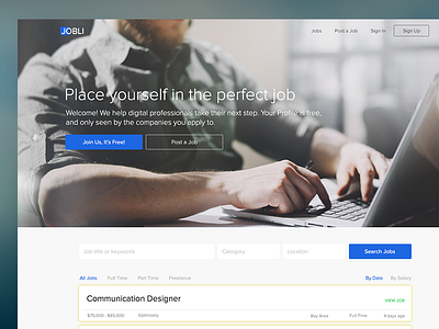 Job Board Design board clean design job jobs photo ui webdesign website