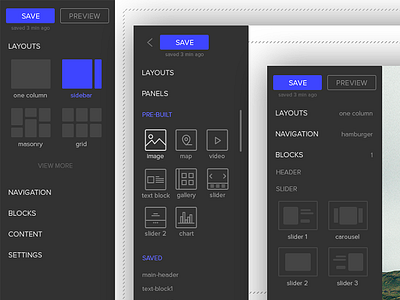 Sidebar admin panel administration builder content dashboard sidebar ui ux