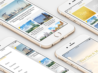 Travel App, v2 app cards gradient ios iphone luxury mobile travel white