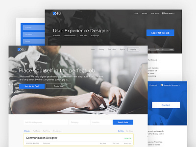 Job Board Pages board desktop job ui ux web webdesign website