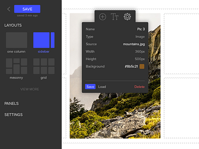 Settings Menu admin panel administration content dashboard settings ui ux widget