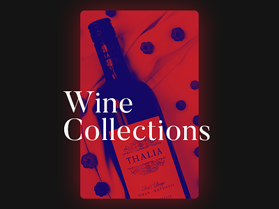 Wine Collections Card card dark design red ui wine