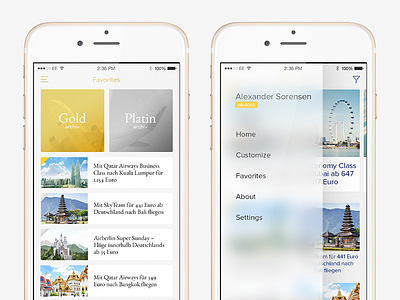 Travel App Design app ios iphone list mobile navigation travel ui ux white