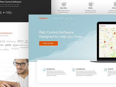 Landing Page clean desktop landing page orange