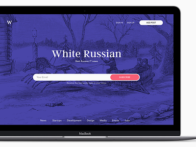 Homepage WIP color cover header homepage russian search slide website design