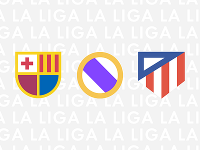 La Liga Minimal Logos barcelona clubs football la liga logo real spain